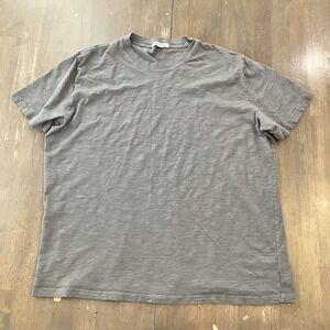 Gustin Mens XXL T Shirt Light Slub Style Gray Stretch Short Sleeve Gray Crew